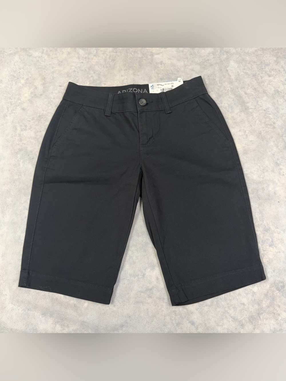 Arizona Jeans Company Women's Black Cotton Stretch Bermuda Shorts Size 1